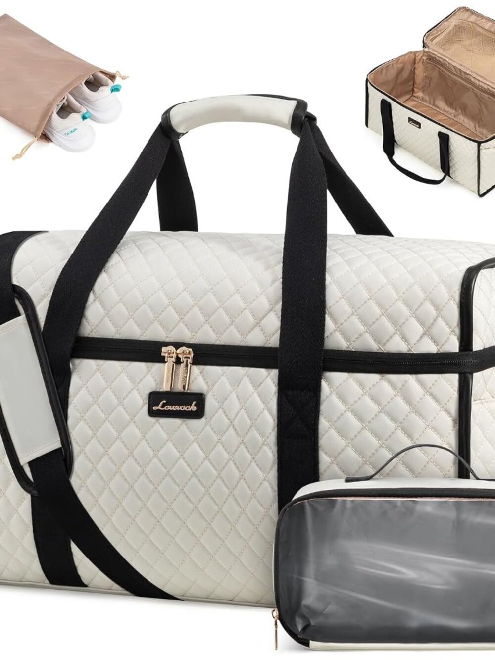 Carry On Weekender Overnight Bag Hospital Bag with Toiletry & Wet Pocket, 3pc Se